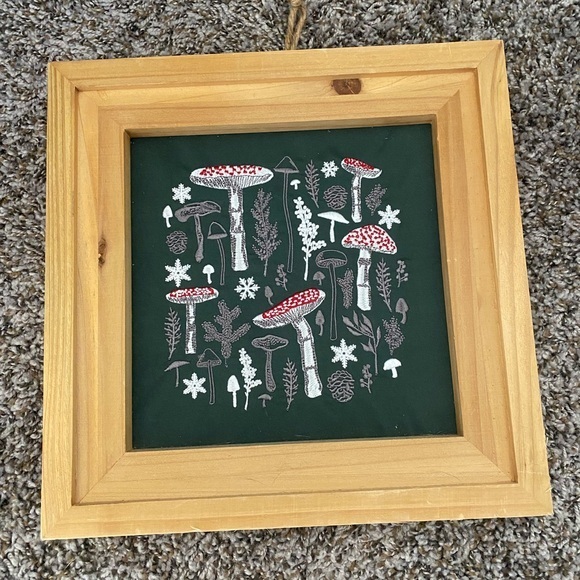 Other - Wooden Framed Mushroom Art